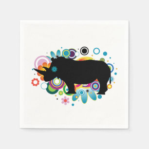 Serviettes en papier Rhino Abstrait