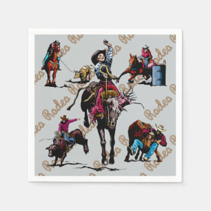 Serviettes En Papier Rodeo Party Napkins