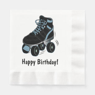 Serviettes En Papier Roller Skate Joyeux Anniversaire