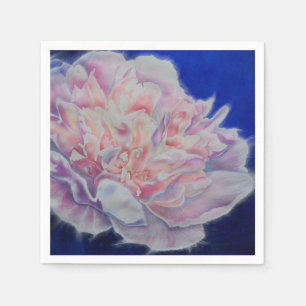 Serviettes En Papier Romantique élégant tableau rose bleu pastel