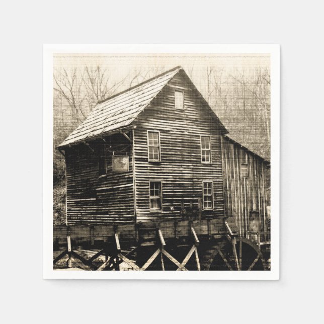 Serviettes En Papier Roue vintage (Devant)