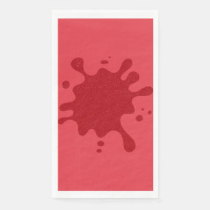 Serviettes en papier rouges éclaboussées de tomate