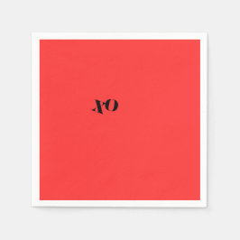 Serviettes en papier rouges XO