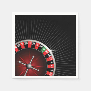 Serviettes En Papier Roulette Roulette Casino Papier ensemble Napkin