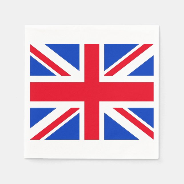 Serviettes En Papier Royaume-Uni Union Jack Paper Party Napkins (Devant)