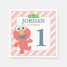 Rue Sésame | Elmo - Premier Anniversaire Papier Na
