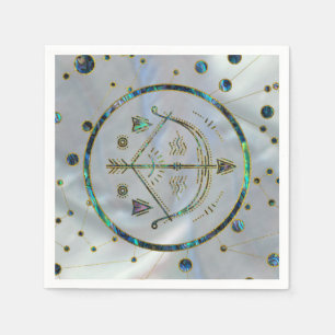 Serviettes En Papier Sagittarius Zodiac Or Abalone sur Constellation