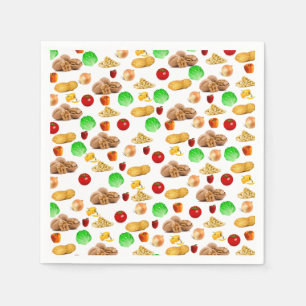 Serviettes en papier salade de noix