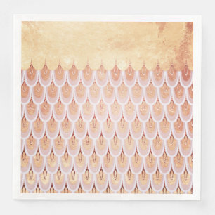 Serviettes En Papier Saumon brillant Parties scintillant rose Sirène éc