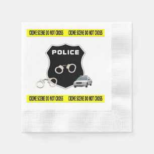 Serviettes En Papier Scène du crime de police