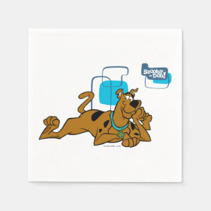 Serviettes En Papier Scooby-Doo Carré Rétro Couché