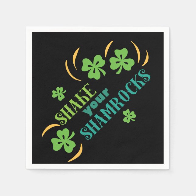 Serviettes En Papier Secouer vos Shamrocks (Devant)