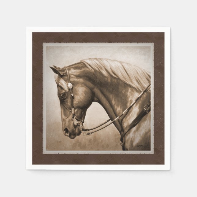 Serviettes En Papier Sepia Brown (Devant)