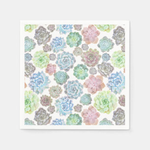 Serviettes En Papier Serviette de papier de Succulents