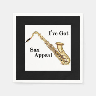 Serviettes En Papier Serviettes de cocktail saxophone