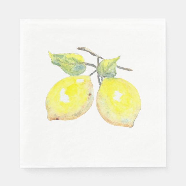 Serviettes En Papier Serviettes de déjeuner avec design citron (Devant)