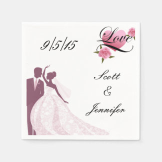 Serviettes En Papier Serviettes de mariée et de chambre