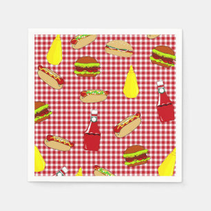 Serviettes En Papier Serviettes de papier d'anniversaire de BBQ