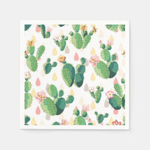 Serviettes En Papier Serviettes de papier de cocktail succulent mignon
