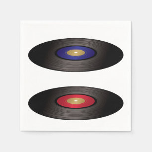 Serviettes En Papier Serviettes de papier de disques vinyle