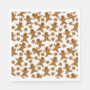 Serviettes En Papier Serviettes de papier de Noël de pain d'épice