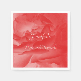 Serviettes En Papier Serviettes de papier de rose de corail, bat