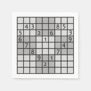Serviettes En Papier Serviettes de papier de SUDOKU
