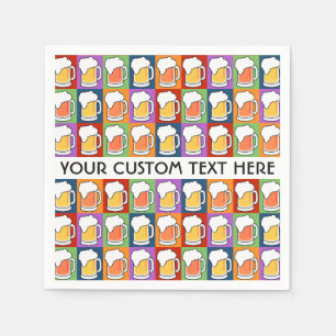 Serviettes En Papier Serviettes de papier faites sur commande d'art de