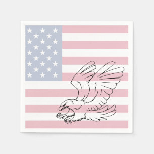 Serviettes En Papier Serviettes de papier patriotiques d'Eagle de