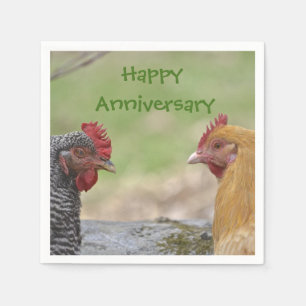 Serviettes En Papier Serviettes de poulet de l'anniversaire