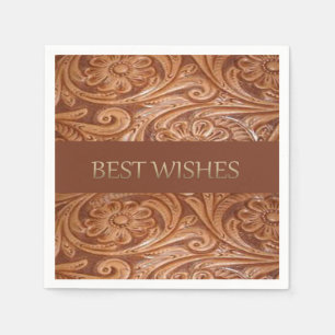Serviettes En Papier Serviettes d'impression en cuir de Western Party