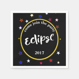 Serviettes En Papier Serviettes Éclipse Et Étoiles
