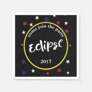 Serviettes En Papier Serviettes Éclipse Et Étoiles