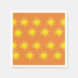 Serviettes En Papier Serviettes Jaunes Sun Orange