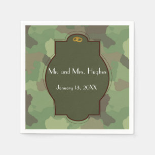 Serviettes En Papier Serviettes mariages à thème mariage de l'armée