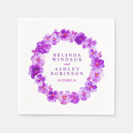 Serviettes En Papier serviettes personnalisées en mariage violet