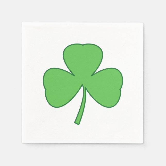 Serviettes En Papier Shamrock St. Patrick's Day Party Napkins (Devant)