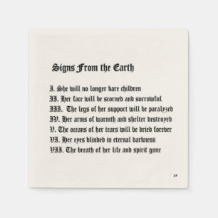 Serviettes En Papier Signes De La Terre