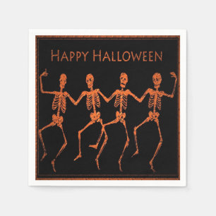 Serviettes En Papier Skeletons dansants Halloween Party Napkins