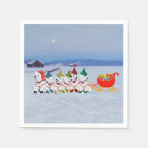 Serviettes En Papier Sleigh