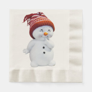 SERVIETTES EN PAPIER SNOWMAN JOUEUR