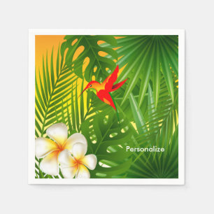 Serviettes En Papier Soleil tropical avec un colibri