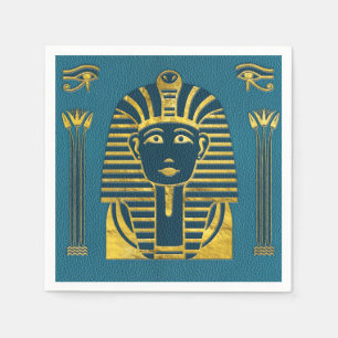 Serviettes En Papier Sphinx d'or avec hiéroglyphes égyptiens