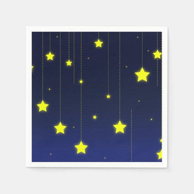 Serviettes En Papier Starry Night Cocktail Papier Napkins (Devant)