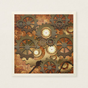 Serviettes En Papier Steampunk d'or