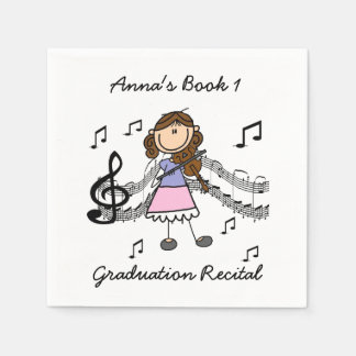 Serviettes En Papier Stick Figure Violon Player Papier serviettes