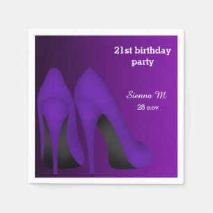 Serviettes En Papier Stilettos pourpres
