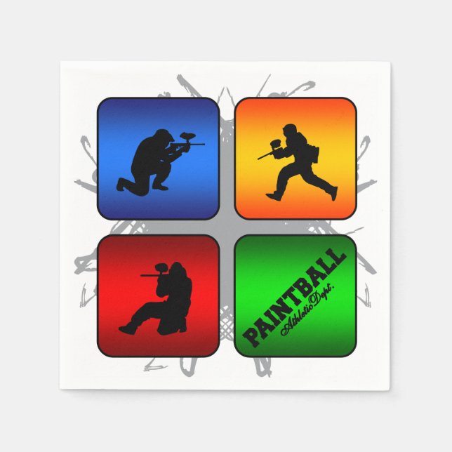 Serviettes En Papier Style urbain de Paintball Extraordinaire (Devant)