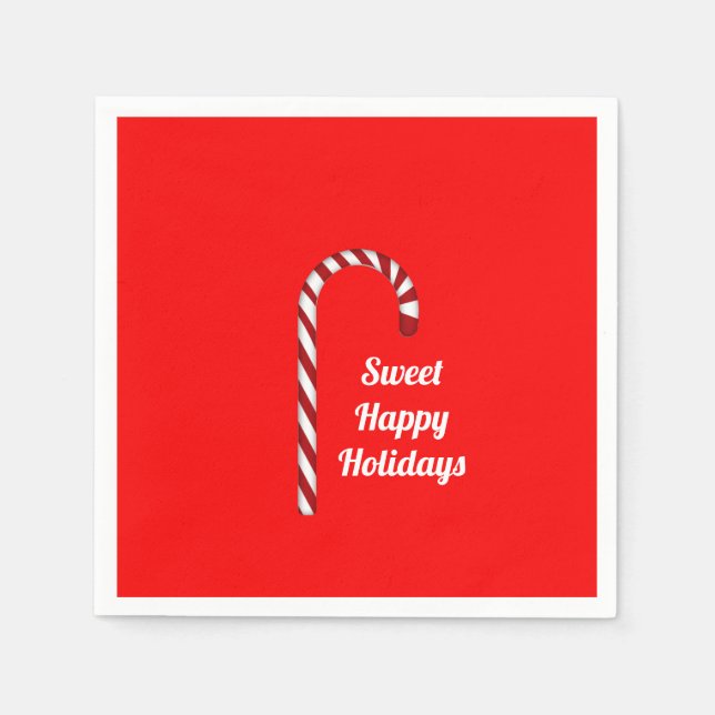 Serviettes En Papier Sucre de canne Sweet Happy Vacances Papier Napkin (Devant)