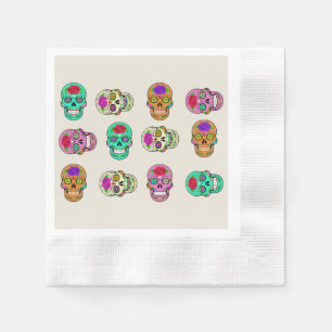 Serviettes en papier Sugar Skulls